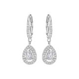 Swarovski Attract Light Pear 5197458 Oorclips Vrouwen Staal Zilverkleurig