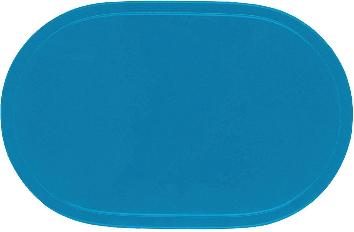 Westmark Set van 4 placemats, 45,5 x 29 cm, vinyl, blauw/lichtblauw, Saleen-collectie: Fun