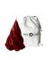 Handgemaakte Cereria Di Giorgio Handgemaakte kerstboomkaars - Kleur Bordeaux - Hoogte 13 cm
