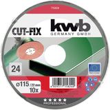 kwb 715824 Schuurpapier voor schotelschuurapparaat Korrelgrootte (num) 24 (Ø) 115 mm 10 stuk(s)