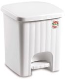 Stefanplast Pedalina Vierkante Prullenbak 4,5L Wit