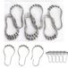 Anneaux de rideau de douche - Set de 20 - Métal - Argent - Avec billes pour un glissement fluide