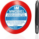 MMOBIEL 10mm Dubbelzijdige Montage Tape Acryl Tape 25m Weerbestendig Verwijderbaar (ROOD)
