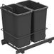 ZRNS® Prullenbak - Afvalemmer - Afvalscheiding - 2x 10 L - Antraciet