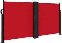 vidaXL Uittrekbaar Windscherm - 120x600 cm - Rood