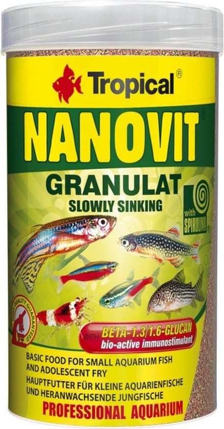 TROPICAL Nanovit Granulaat - Aquarium Visvoer - 100 ml / 70 g