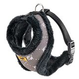 Ferplast Nikita S Dog and Cat Harness, Transparent, Soft Eco-Leather, Adjustable Waist, Taupe