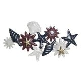 Fijalo DKD Home Decor Wanddecoratie Metaal Multicolour Schelpen (91 x 5 x 50 cm)