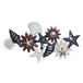 Fijalo DKD Home Decor Wanddecoratie Metaal Multicolour Schelpen (91 x 5 x 50 cm)