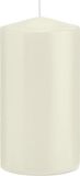 Trend Candles Cilinderkaars/stompkaars - ivoorwit - 8 x 15 cm - 69 branduren - horeca kaarsen