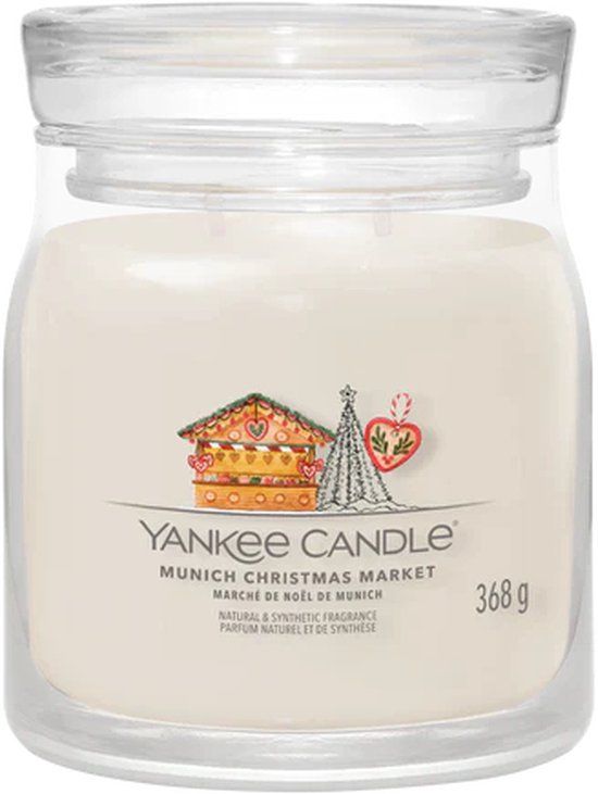 Yankee Candle Munich Christmas Market Medium Jar - Beige - 50 uur