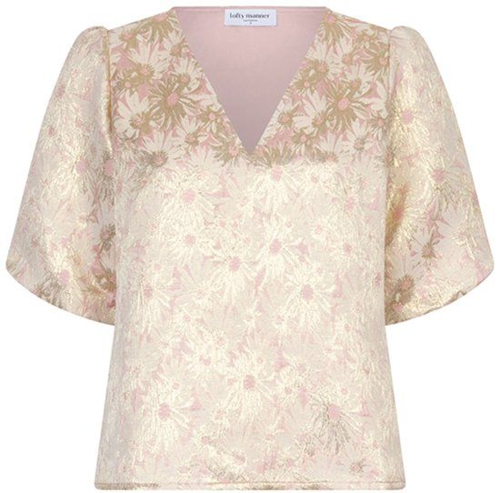 Lofty Manner T-shirt Top Nathalia Rc301 316 Multi Pink Dames Maat - S