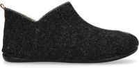 Manfield - Dames - Donkergrijze pantoffels - Maat 41