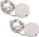 Rayher hobby materialen Micro lichtsnoer - 2x - 10 led lampjes - warm wit - 120 cm