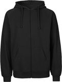 Neutral Fairtrade Men's Zip Hoodie met capuchon Black - 4XL