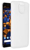 mumbi Echt leren hoesje compatibel met Google Pixel 3 hoes leren tas case wallet, wit