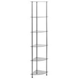 vidaXL Kastje 6-laags 30x30x160 cm gehard glas transparant