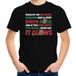 Bellatio Decorations kerst t-shirt voor kinderen - Rudolf rendier lied - zwart