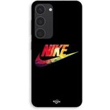 Nike Coque Pour Samsung Galaxy S23 Plus logo coloré front noir Maniacase