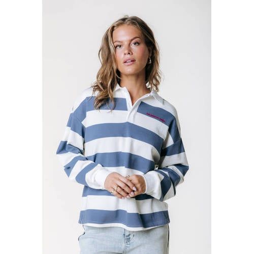 Colourful Rebel longsleeve met backprint blauw