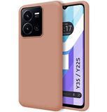 Zachte Vivo Zachte vloeibare siliconen beschermhoes voor Vivo Y35 / Y22s, roze