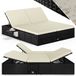 Casaria Ligbed - Tweepersoons Polyrattan 200x160cm Verstelbaar - Zwart