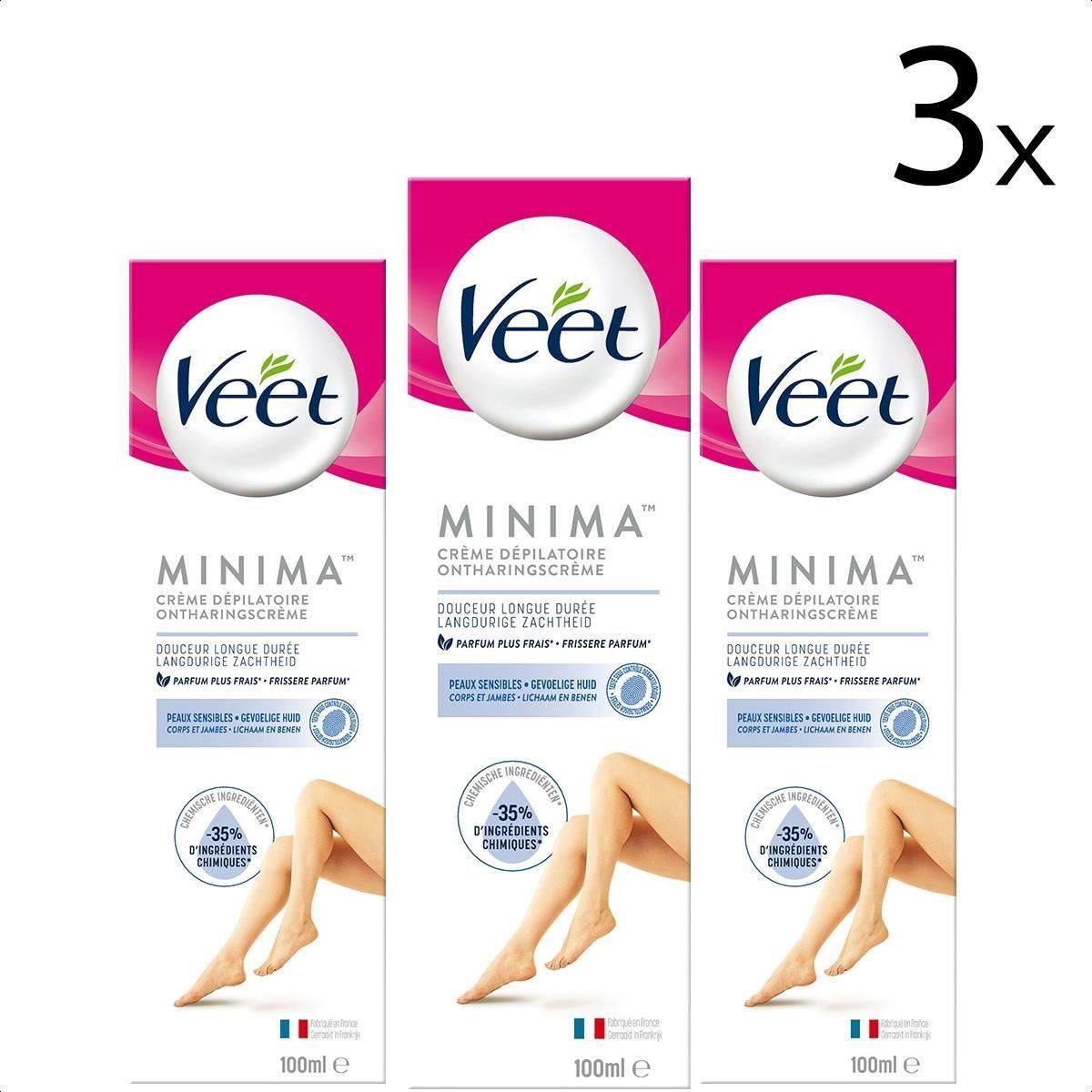 Veet Ontharingscreme - Gevoelige Huid - Minima - 100 ml x3 - 8710552297736