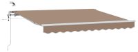 vidaXL Parasol extensible, taupe, 450 x 300 cm, polyester