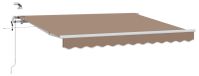 vidaXL Parasol extensible, taupe, 450 x 300 cm, polyester