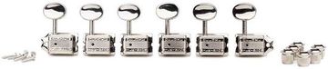 Wilkinson 162-NL-4M2L Mécaniques pour guitare, avec EZ LOK et hauteur de poteau décalée, 6x gauche, nickel