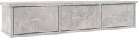 vidaXL Wandschap met lades 88x26x18,5 cm bewerkt hout betongrijs