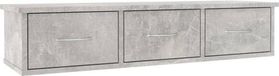 vidaXL Wandschap met lades 88x26x18,5 cm bewerkt hout betongrijs