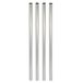 Wagner meubelpoot/tafelpoot/meubelvoet TENO - starterset 4-delig - Ø 30 x 700 mm, incl. QuickClick® glijders en accessoires, geborsteld staal in roestvrij staal look - 12117204