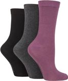 SOCKSHOP - 3-Pack Dames Effen Ademend Bamboesokken