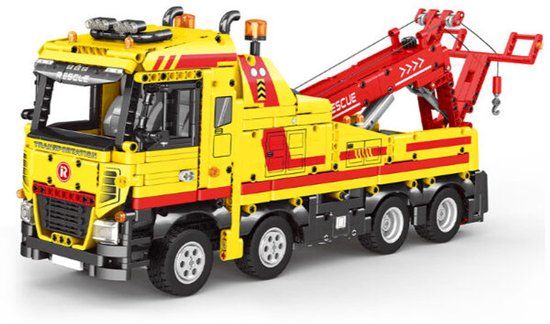 Reobrix 22012 - Reddingswagen - Vrachtwagen met Kraan - Technisch Bouwpakket voor Kinderen en Volwassenen - compatibel met Mould King
