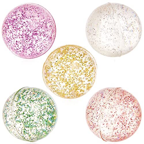 Baker Ross FX414 Glitter Stuiterballen - Pak van 10, Feestzakjesvullers voor kinderen, Kinderstuiterballen, Feestartikelen voor kinderen