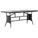 vidaXL Tuintafel 170x80x74 cm polyratan zwart