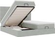 vidaXL - Bedframe - Ottomaans - Met Matrassen - 200x200cm - Velours - Lichtgrijs