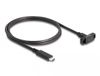 Delock SuperSpeed USB 10 Gbps (USB 3.2 Gen 2) Cable USB Type-C™ male to female 1 m panel-mount black