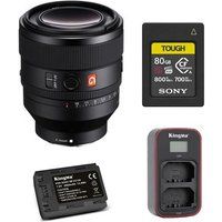 Sony FE 50mm f1.2 GM zwart + Sony 80GB CFexpress Type A TOUGH geheugenkaart + Kingma batterij (NP-FZ100) + Kingma acculader