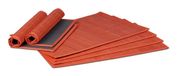 Relaxdays placemat set van 6 stuks, bamboe, antislip, afwasbaar, 45x30 cm, rood