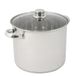 Crealys 502383 voorraadpot, 9 l, 24 cm, diameter van roestvrij staal, met glazen deksel
