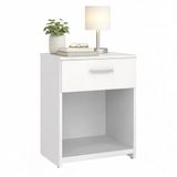 Duero Nachtkastje met 1 lade, wit, 37,6 x 35,95 x 47,5 cm