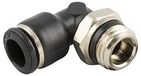 RS PRO Steekfitting, schroefdraad-tot-buis, R1/8 stekker, 20 bar, verpakking van 10 stuks