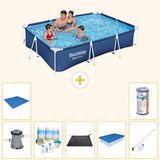 Bestway Rechthoekig Steel Pro Zwembad - 300 x 201 x 66 cm - Blauw