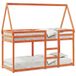 VidaXL Lit superposé avec maisonnette pin massif brun lavé 90x200 cm