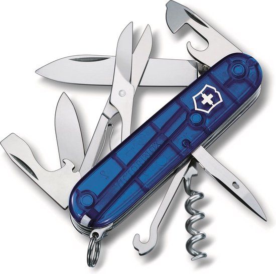 Victorinox Swiss Army Climber Multitool - 14 Functies - Transparant Blauw