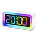 Réveil numérique à LED RVB GS202-2 avec veilleuse - Blanc