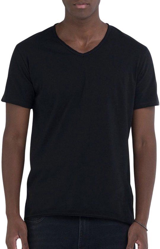 Replay Raw Cut V-neck Shirt Heren - Maat S