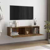 Prolenta Maison Exclusive - TV-meubel voor aan de muur, gerookt eikenfineer, 120x30x30 cm, houtvezelplaat